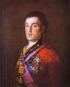 Francisco Jose de Goya Portrait of the Duke of Wellington. oil